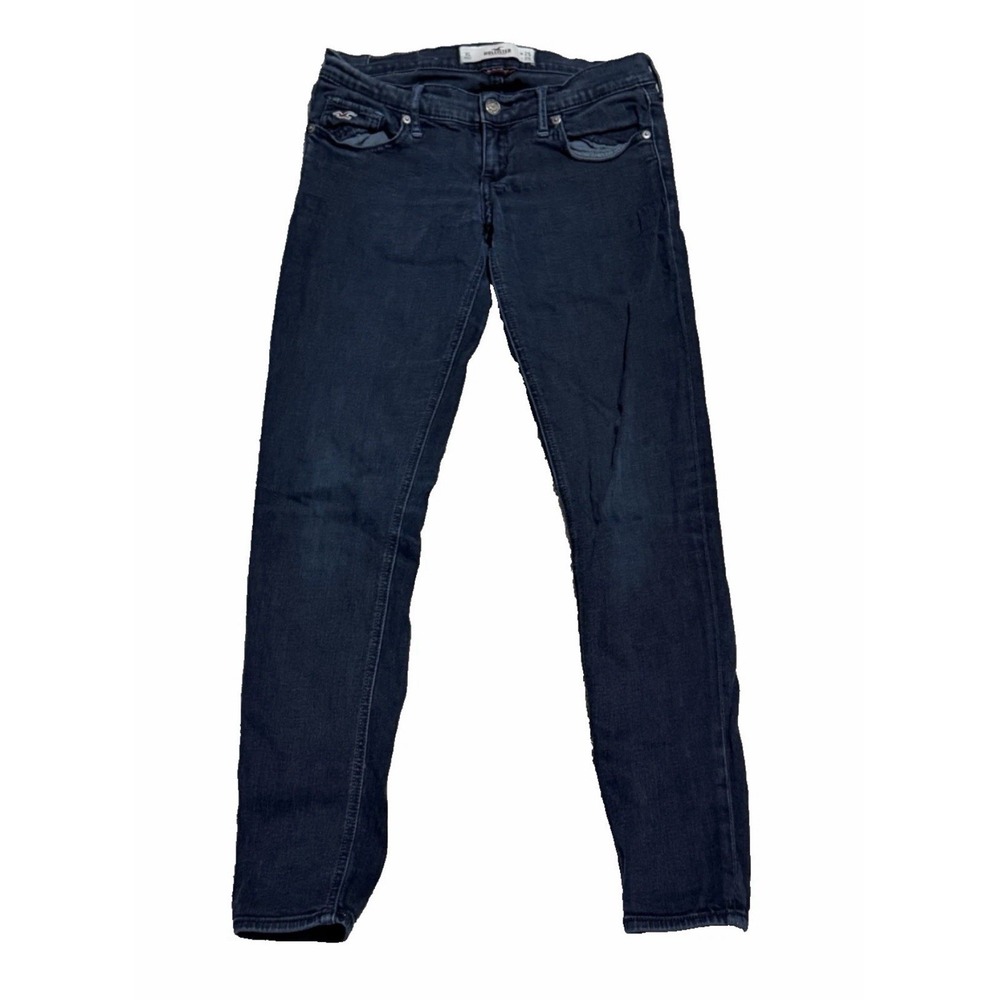 Hollister Womens Skinny Jeans Size 1S W25 L29 Dark Wash Stretch Denim Low Rise